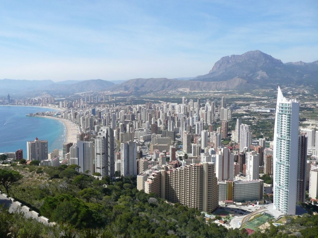 Vista de los edificios de Benidorm